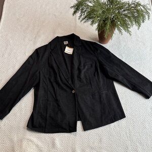 NWT Anne Klein Dark Grey Heather Blazer Size 3X
